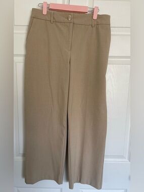 Rachel Zoe Beige Straight-Leg Trousers